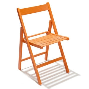 SEDIA PIEGHEVOLE in legno LIBERTY ARANCIO 4 pezzi