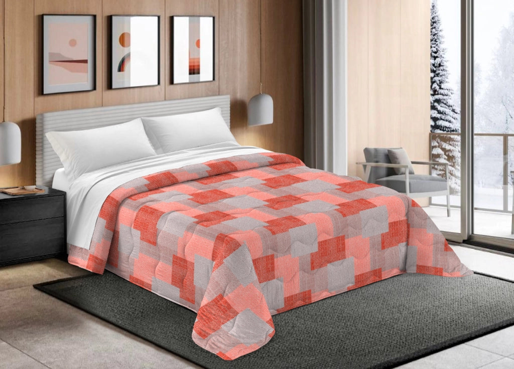 Trapunta Piumone Letto Invernale Imbottita 300gr Scaldanotti Islanda - 1 Piazza - Rosso