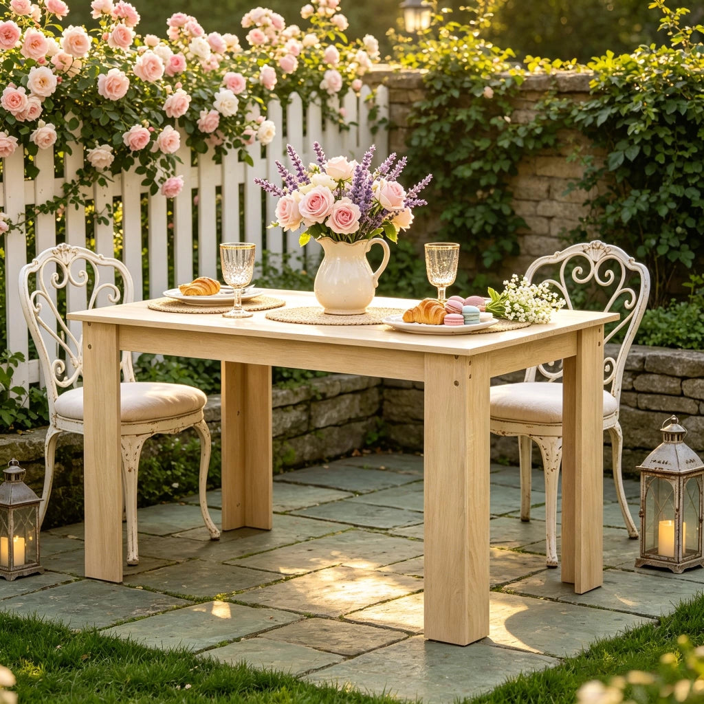 Elegante tavolo da pranzo, tavolo da pranzo moderno dal design centrale, versatile tavolo da soggiorno (solo tavolo da pranzo)
