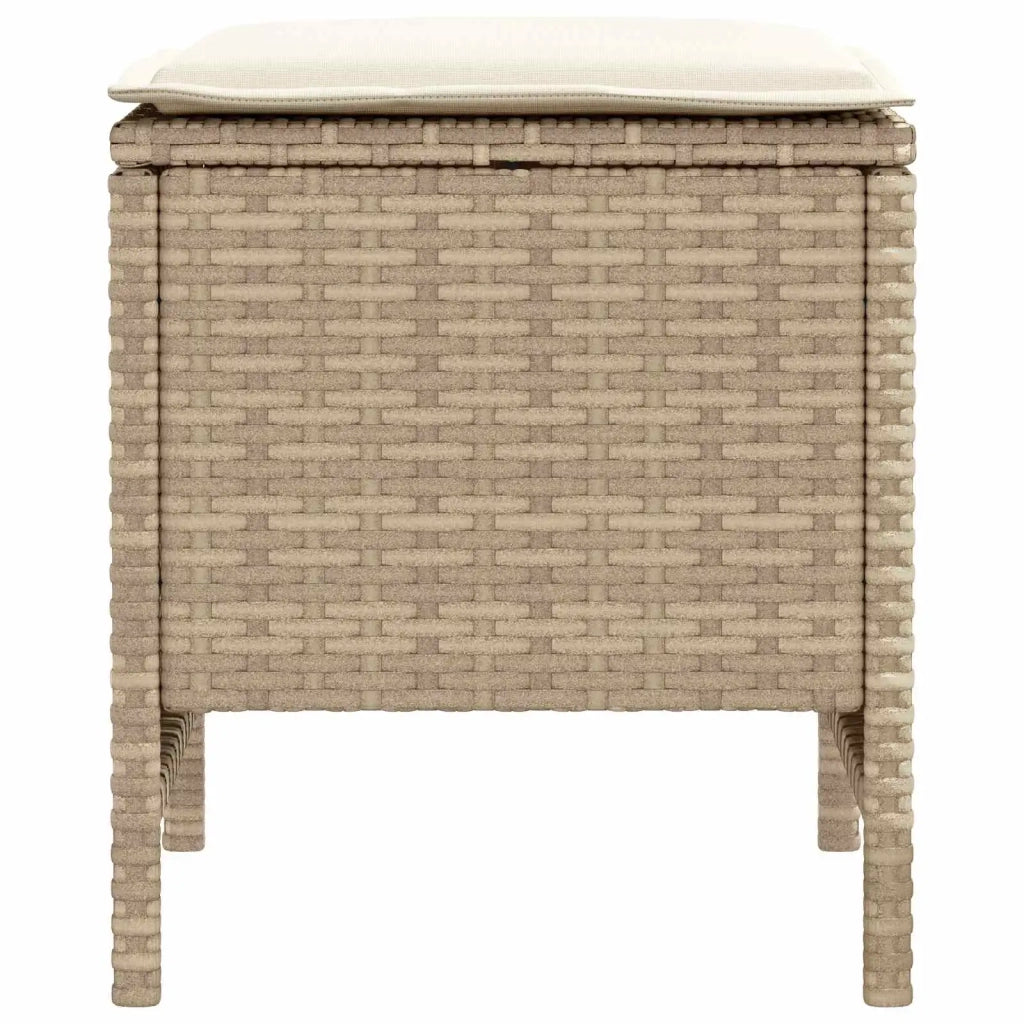 Poggiapiedi da Giardino 2 Pezzo Beige e Crema 38 x 38 x 45 cm 42025387