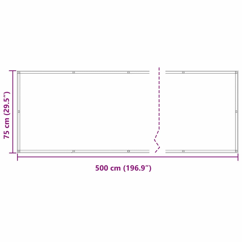 Schermo da balcone-Pannello per balcone Borgogna 75 x 500 cm