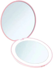 Mini specchio LED portatile con luce, pieghevole e a doppia faccia