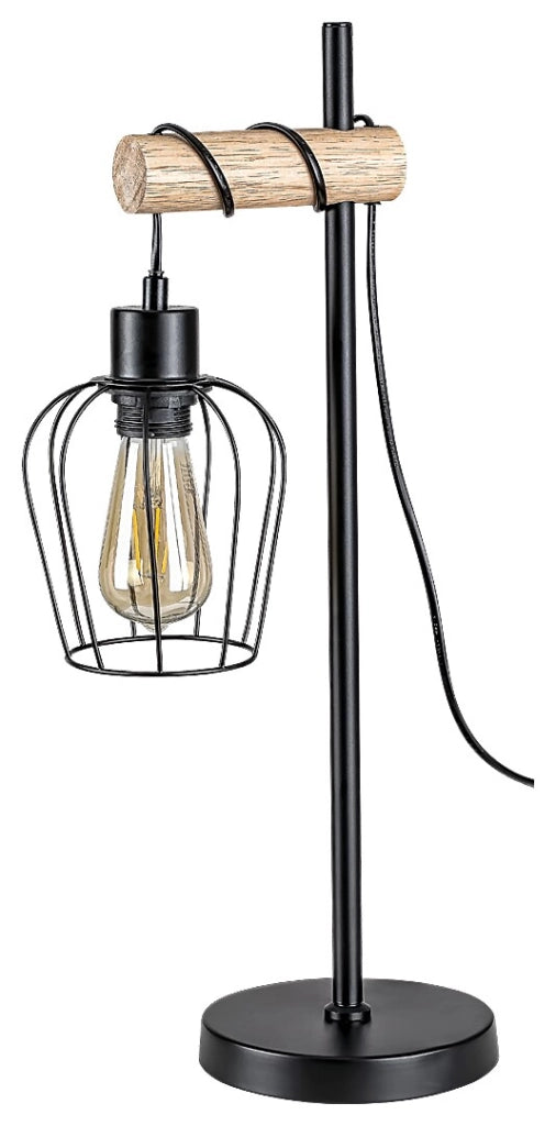 Lampada da scrivania industriale nera E27 Fabian Rabalux