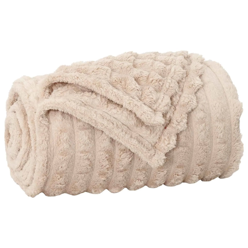 Coperta Beige 150 x 130 cm Panno