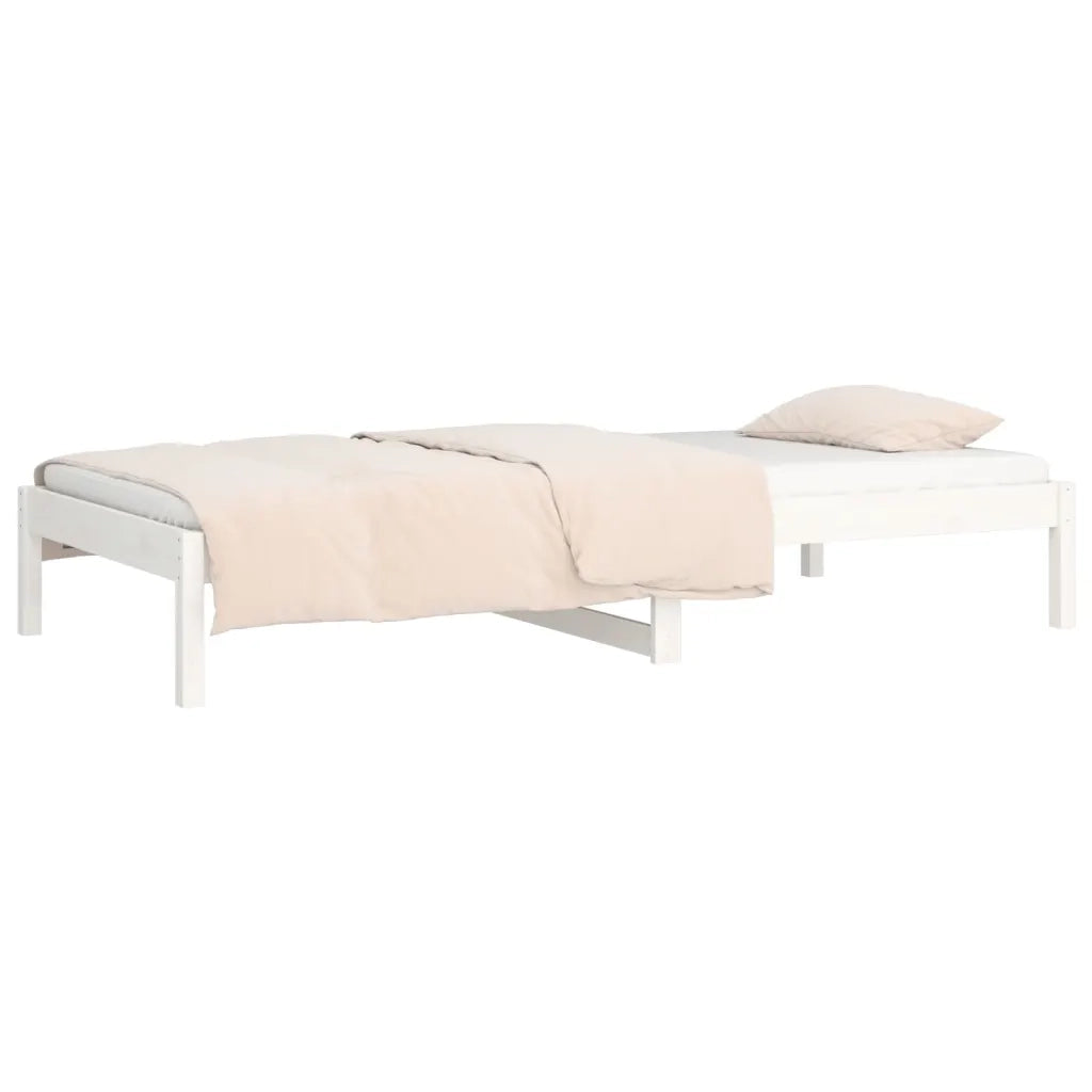 Dormeuse senza Materasso Bianca 90x200 cm Legno Massello Pino 820413