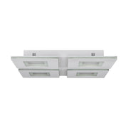 Plafoniera Contemporanea Padrogiano-Z Acciaio Bianco Luce Led Integrato 26,2W