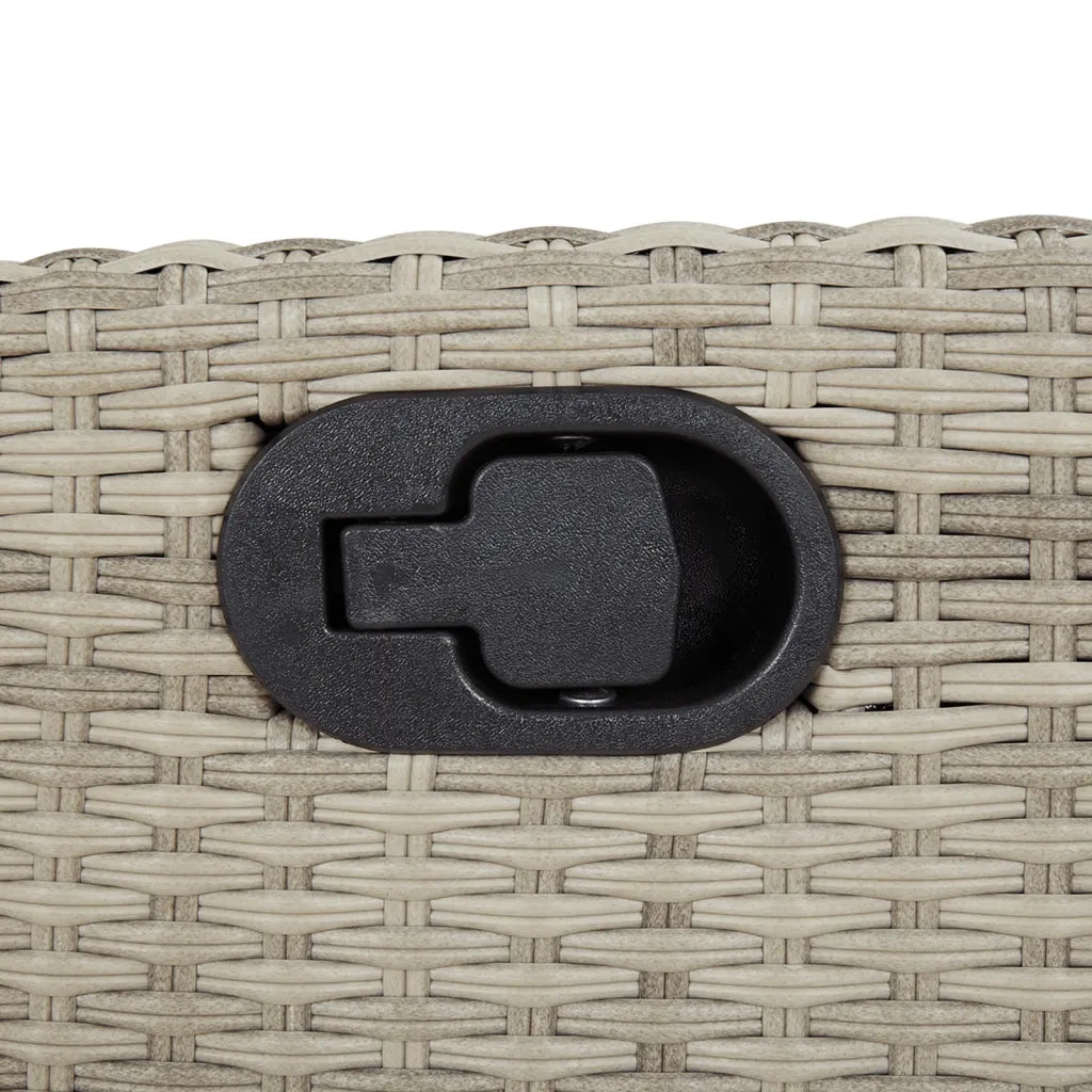 Set Pranzo da Giardino 9pz con Cuscini Grigio Chiaro Polyrattan 3212267