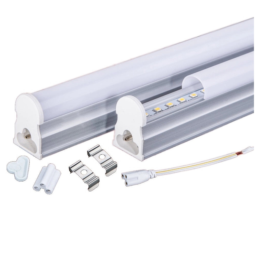 Trade Shop - Tubo T5 Neon Led 6 10 15 18 W Watt 30 60 90 120 Cm Luce Fredda Naturale Calda - -bianco Freddo  Copertura Opaca 90 Cm   -