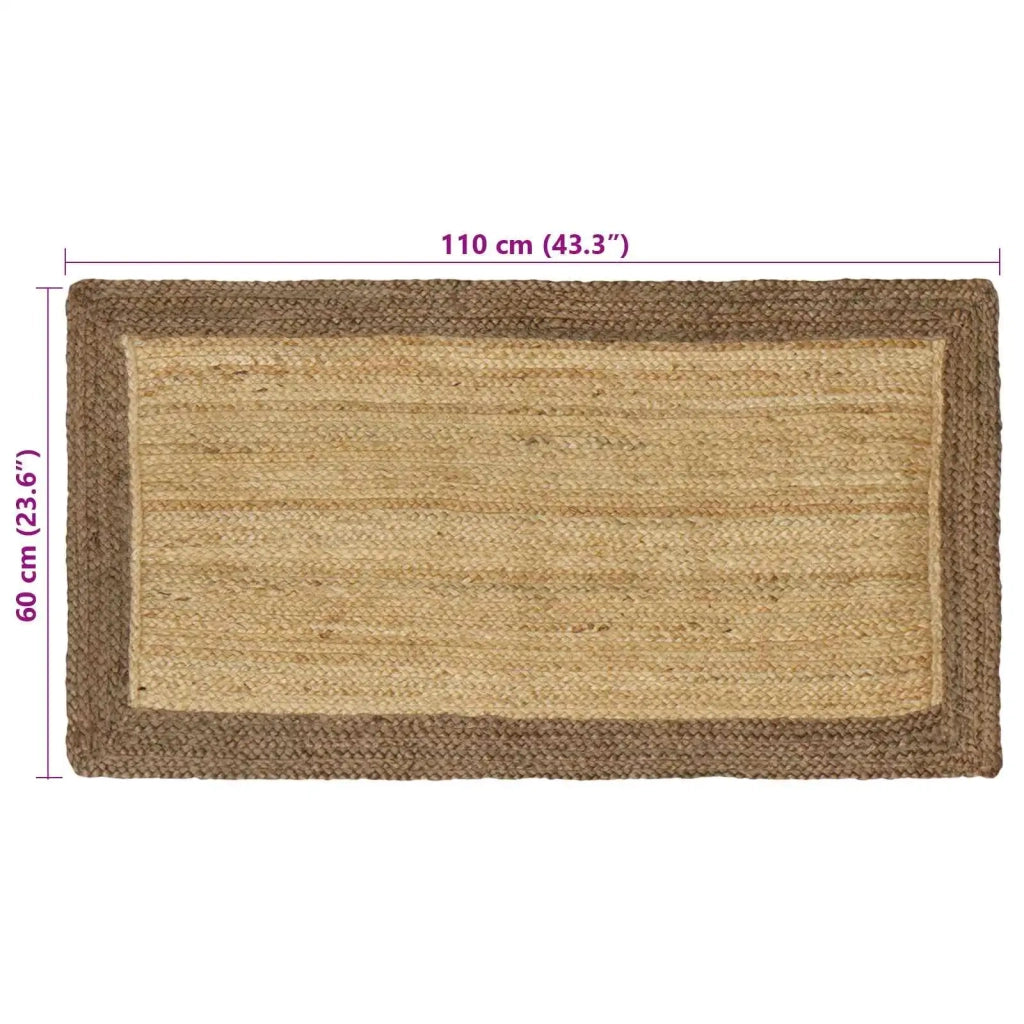 Tappeti per area Rettangolare Naturale e Grigio 60 x 110 cm 42010658