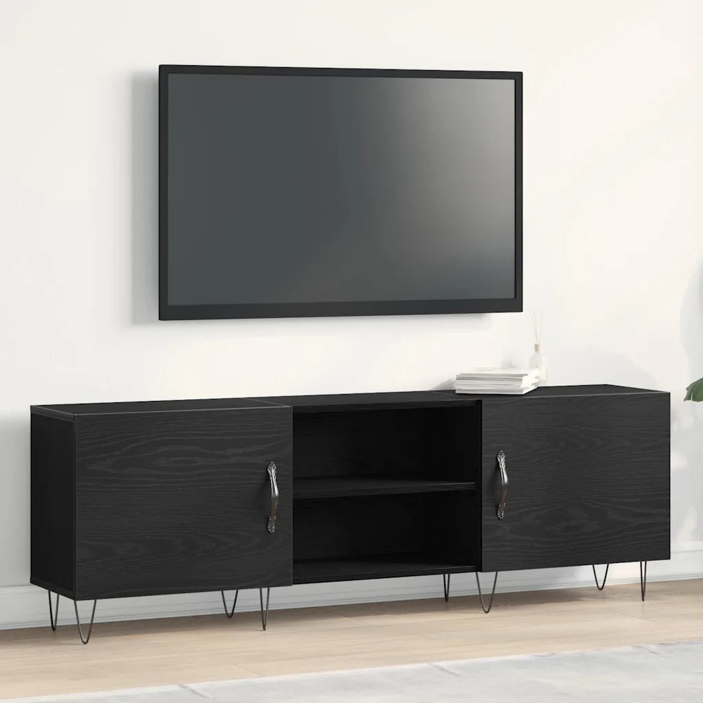 Set mobile TV Rovere Nero 150 x 30 x 50 cm Legno multistrato 862961