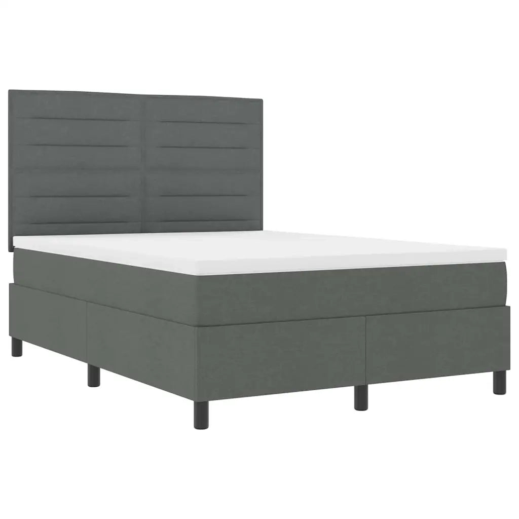 Letto a molle con materasso Grigio scuro 160 x 200 cm Tessuto 3339323