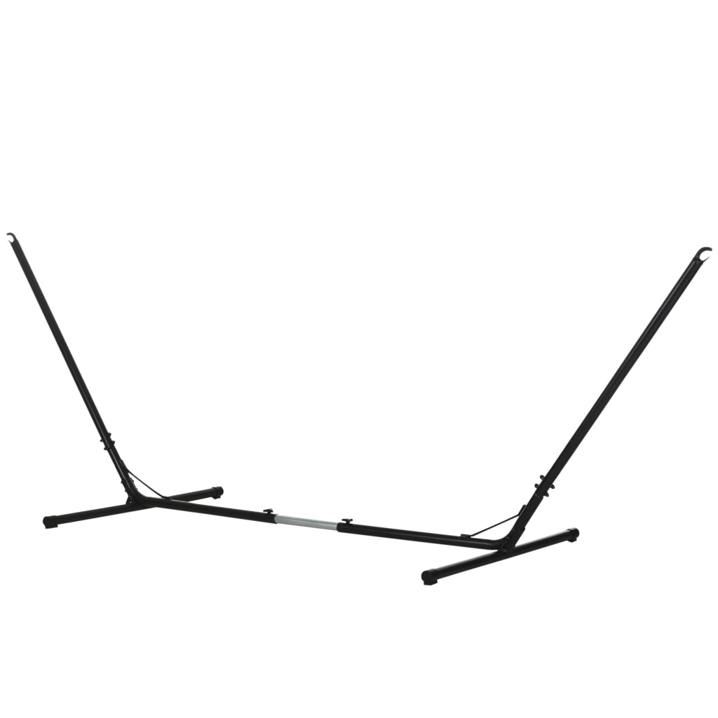 Supporto per Amaca da Giardino Regolabile ¨C Xylo ¨C Metallo Nero 313-388x109x116 cm