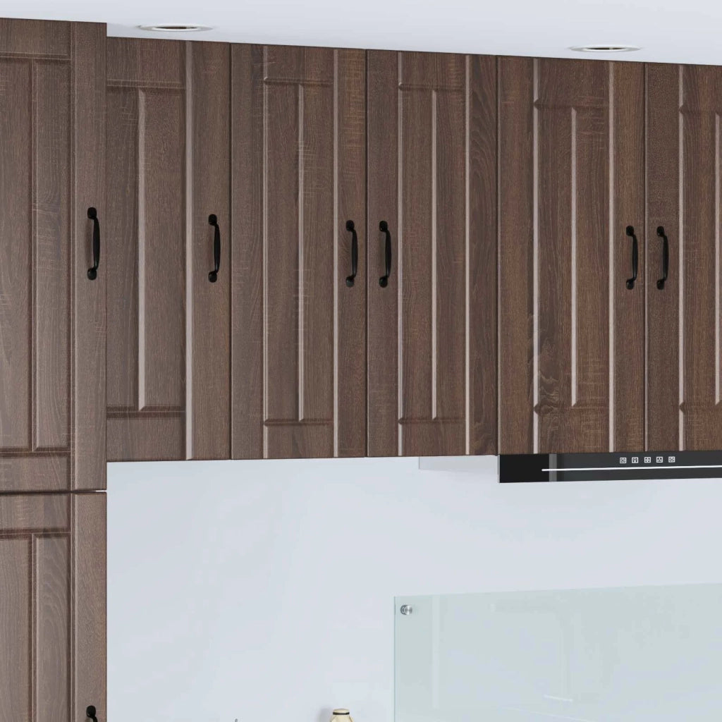 Mobile da cucina 2 pz-Set di 2 Armadio da cucina Rovere Marrone 30 x 31 x 80 cm 742088