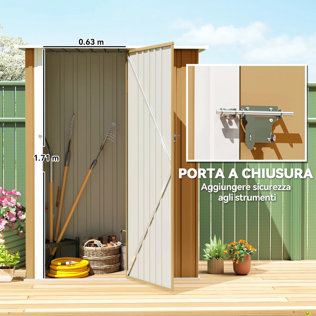 Capanno Attrezzi ¨C Minimal ¨C Giallo 142x86x189 cm