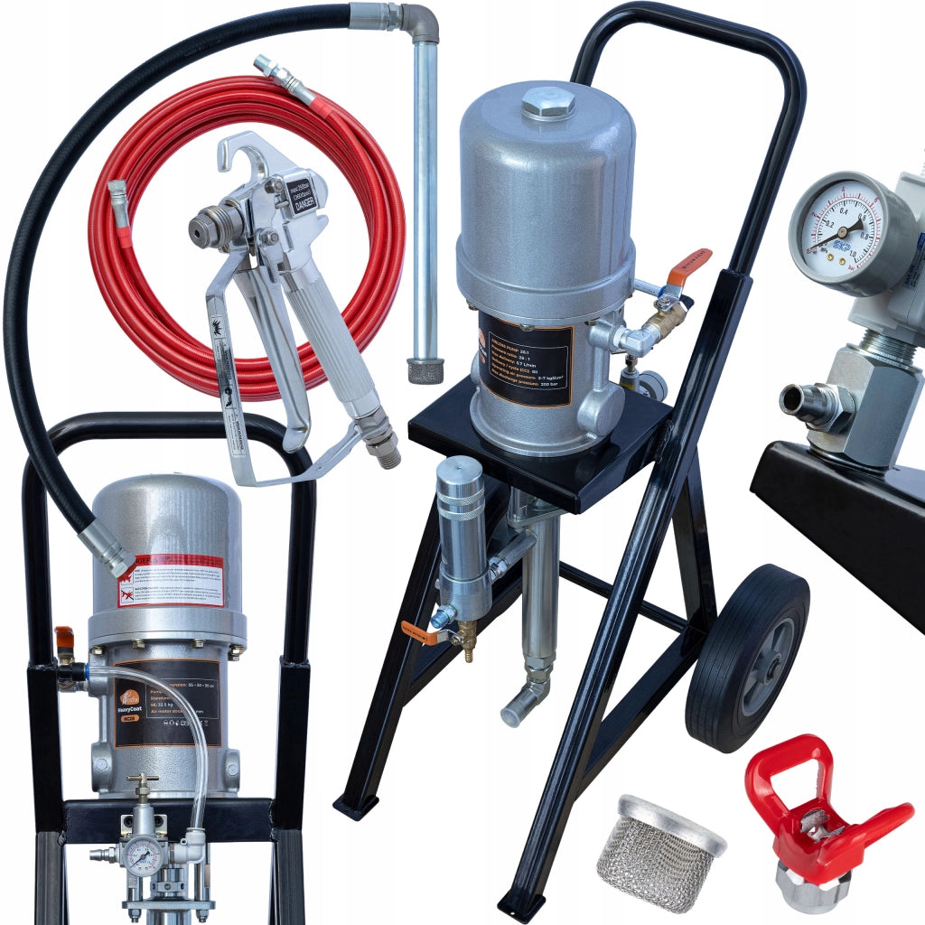 Agitatore Pneumatico Airless Rosfix HeavyCoat HC28 – 28:1, 200 Bar, 3,7 L/min