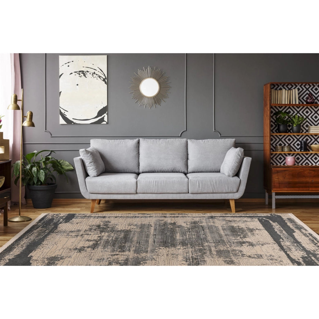 Tappeto vintage Adeon 200 grigio 80x150 cm