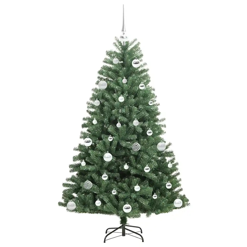 Albero di Natale Artificiale con Rami Pieghevoli Verde 150 cm 3395483