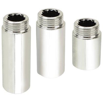 PROLUNGA MF OTTONE CROMATO - 1/2MF + MM 10- 10 pezzi