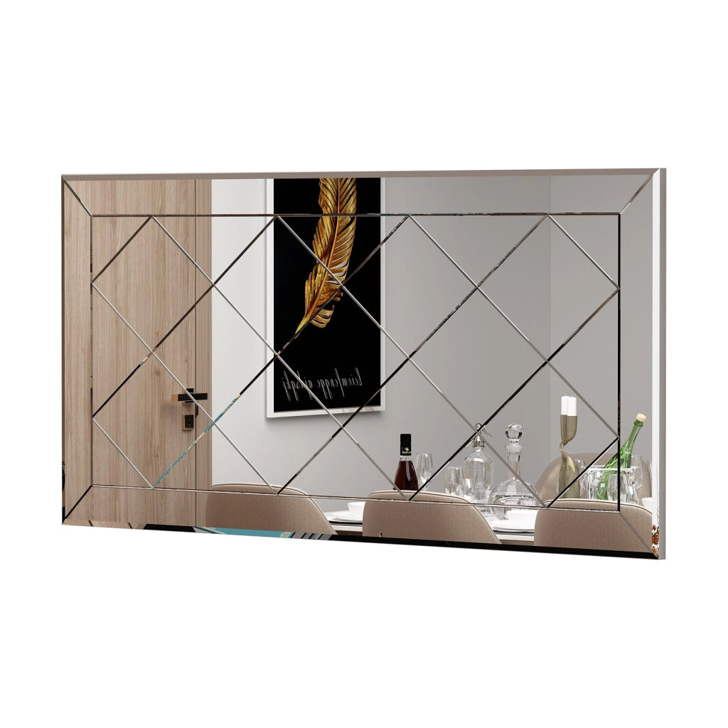 Specchio in legno "Pauli" - 120 x 60 cm - Bianco