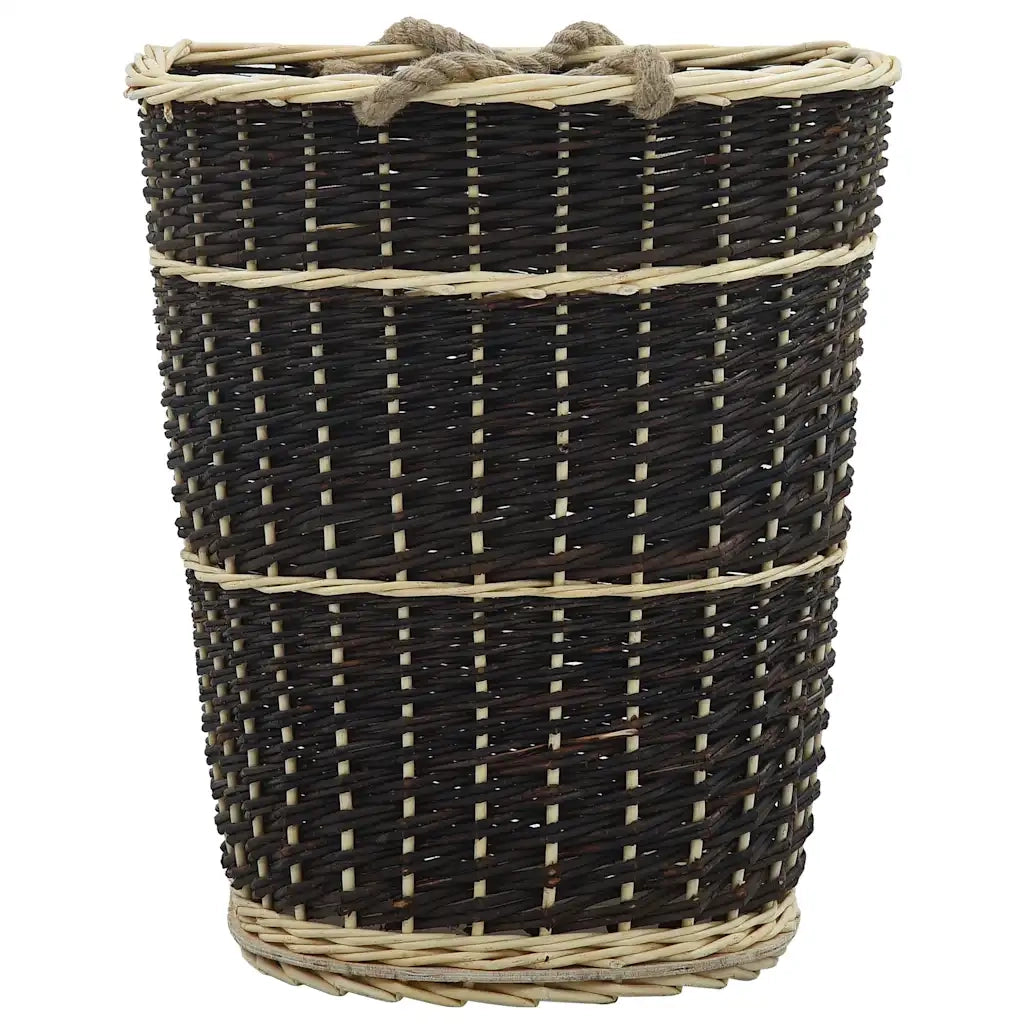 Cesta per Legna con Spallacci 50x44x58cm Salice Naturale CFW3070840