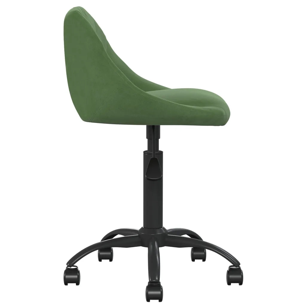 Sedia da Ufficio | Sedia da Gaming Verde Scuro in Velluto