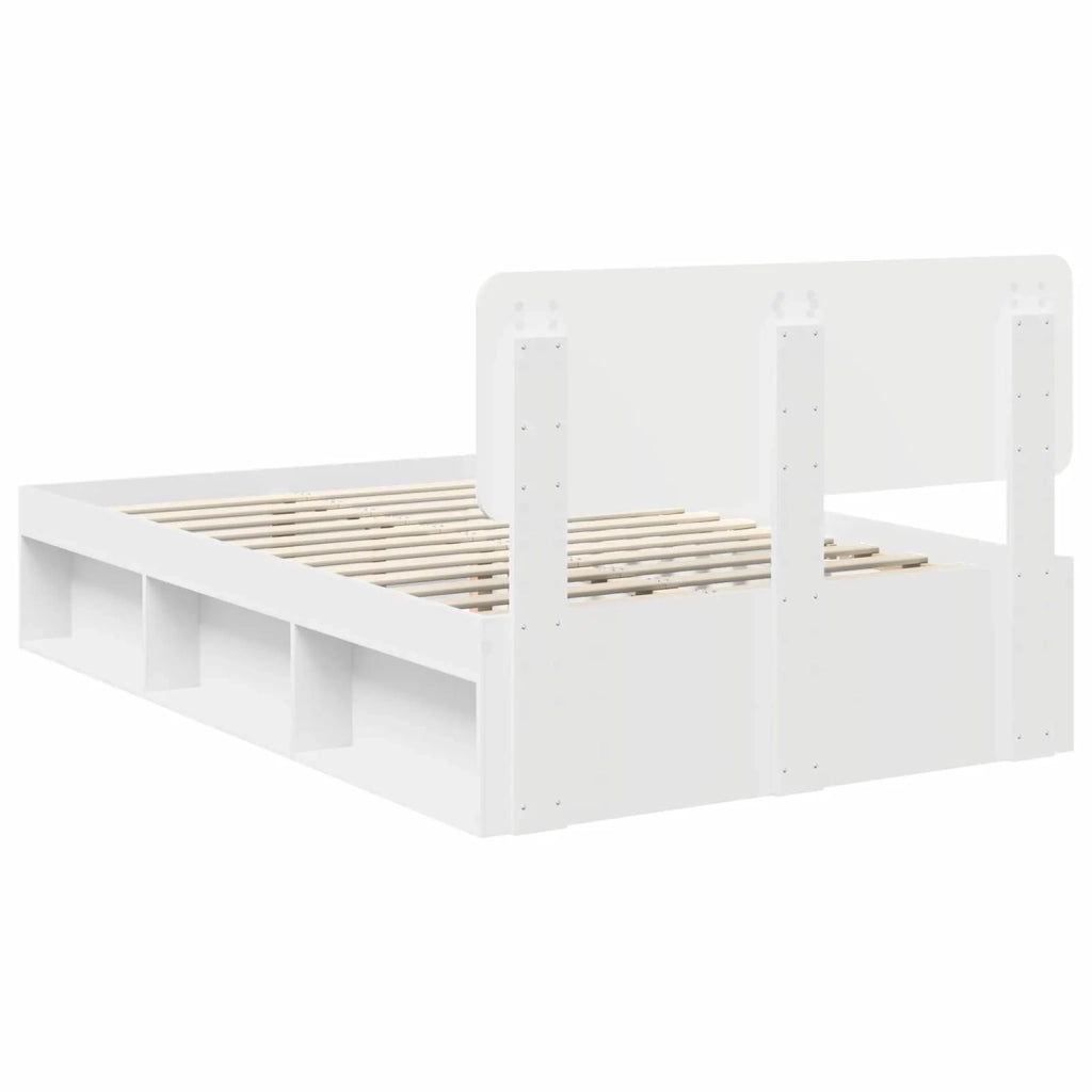 Struttura del letto-Giroletto-Rete del Letto Bianco 120 x 200 cm Pino massello 640402