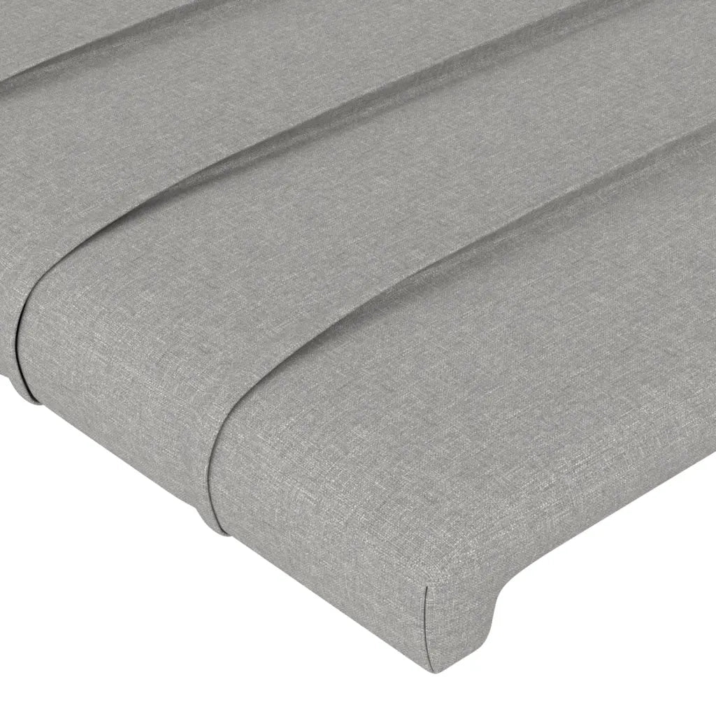 Testiera Grigio Chiaro 180x5x118/128 cm Tessuto 3116486