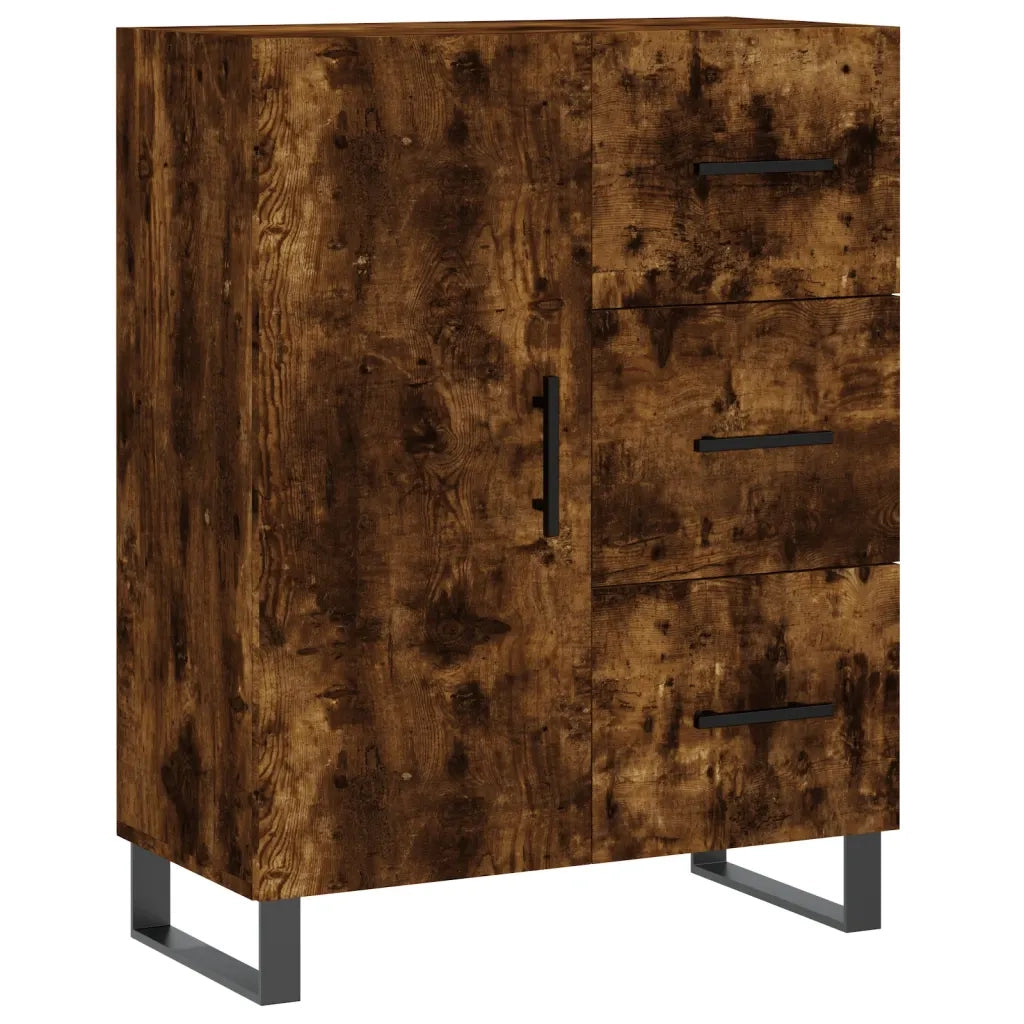 Credenza | Madia | Buffet da pranzo | Armadio da pranzo Rovere Fumo 69,5x34x180 cm in Legno Multistrato