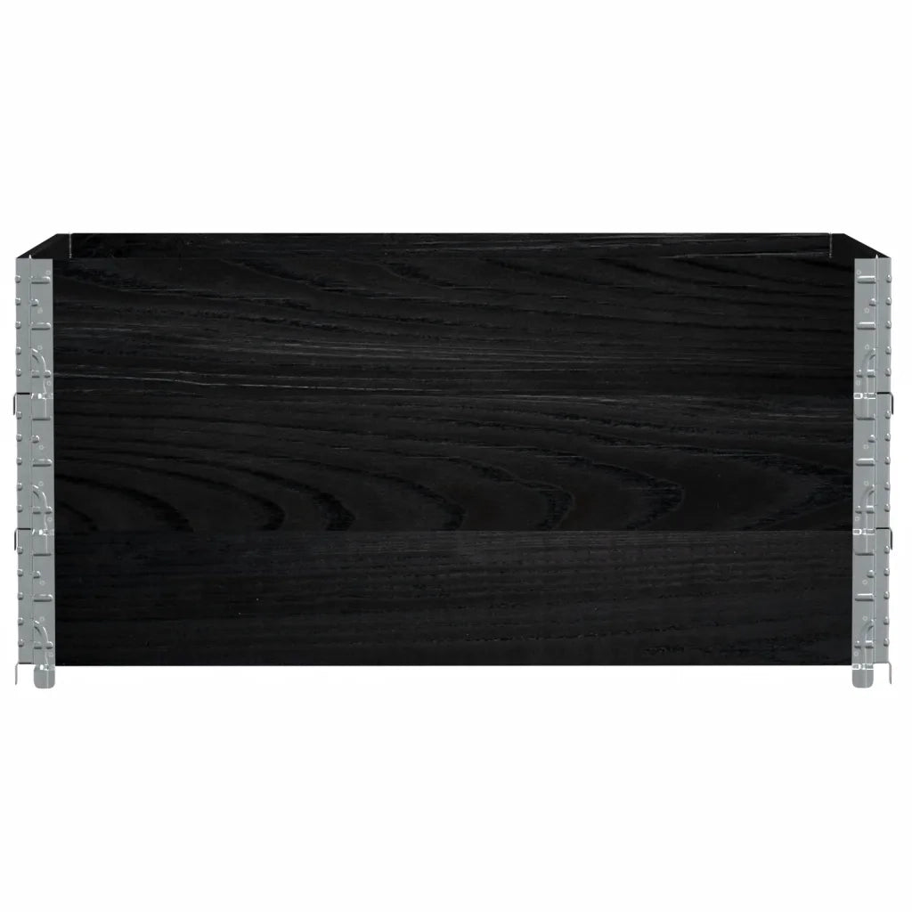 Fioriera da Giardino Nera 120x80 cm Legno Massello di Pino 3295424