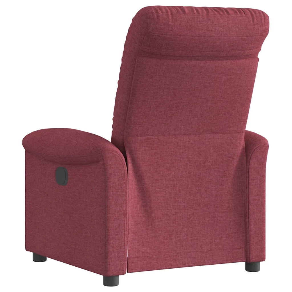 Poltrona Reclinabile in Tessuto Rosso Vino 4015619