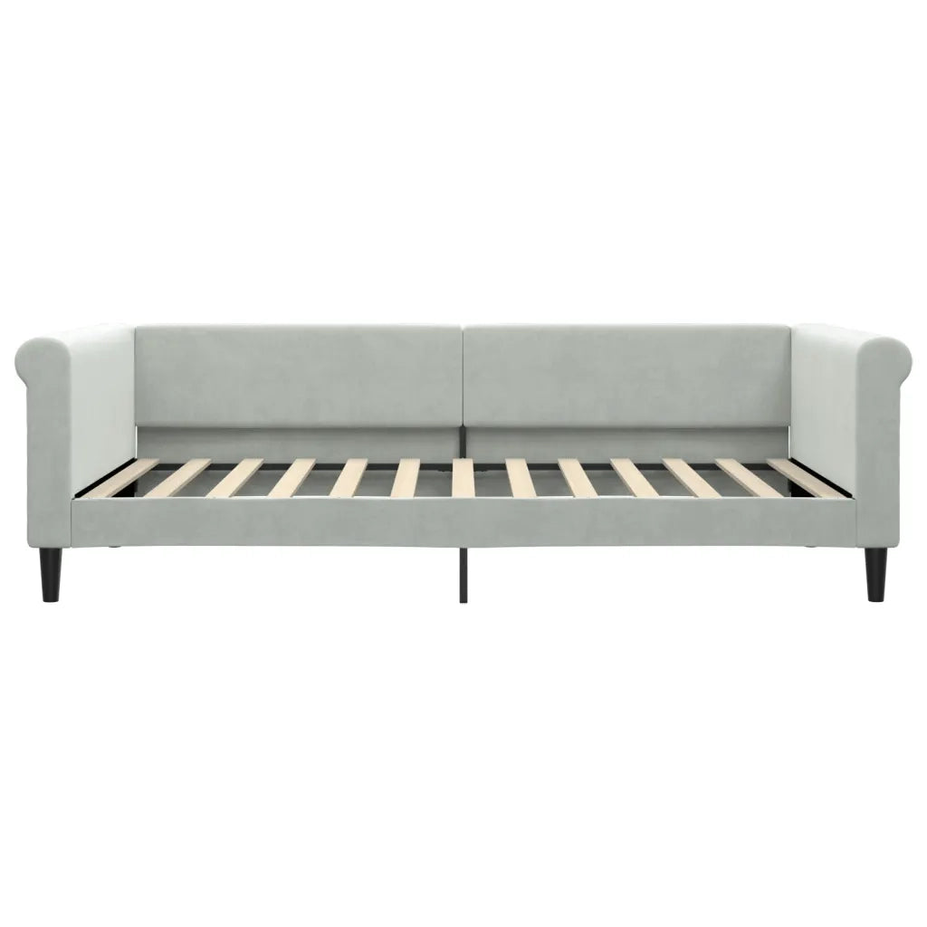Divano letto | Sof¨¤ letto | Letto singolo Estraibile Cassetti Grigio Chiaro 100x200 Velluto