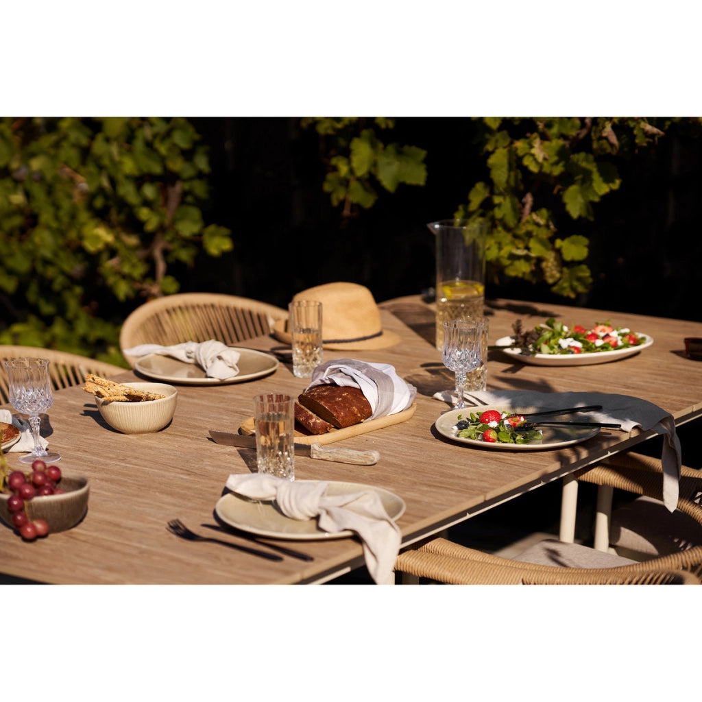 Piatto da cena Viola in gres beige ø27 cm — set da 4