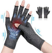 Guanti per Artrosi Senza Dita per Donne e Uomini - Supporto e Calore per le Mani - Alleviare il Dolore alle Articolazioni delle Dita - 1 Paio