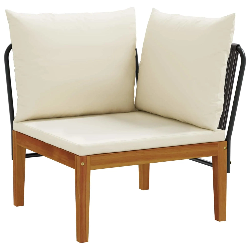 2 pcs Set da Giardino con Cuscini Naturale 42022066