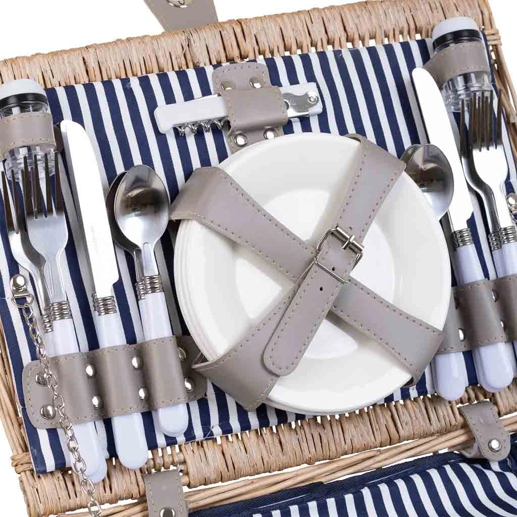 Cesto picnic blu 40x28x19