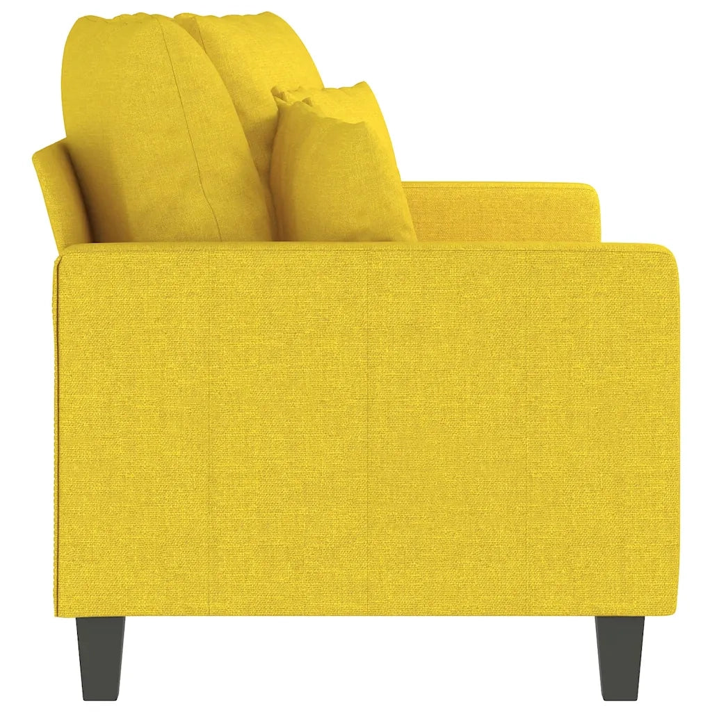 Divano | Divano da soggiorno | Sofa a 2 Posti Giallo Chiaro 140 cm in Tessuto