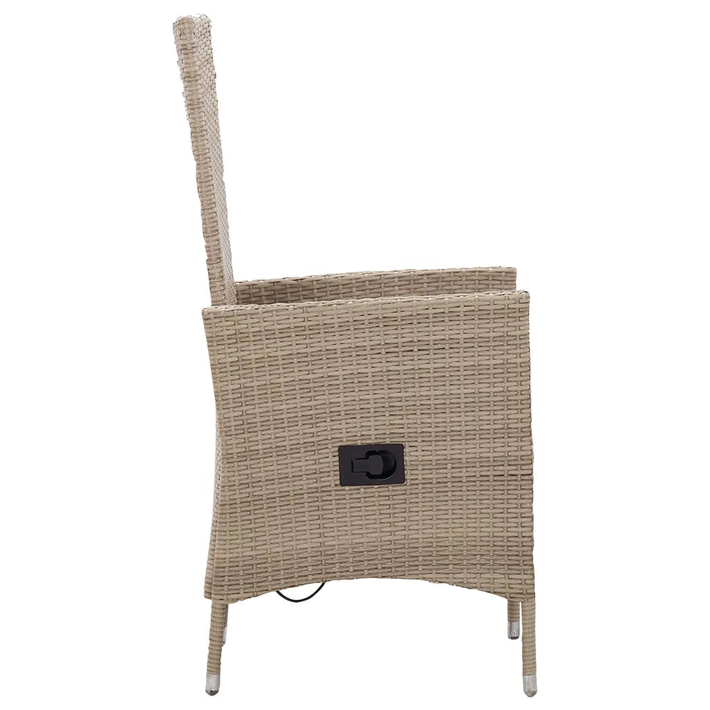 Set Mobili da Pranzo per Giardino 3 pz Beige 3068707