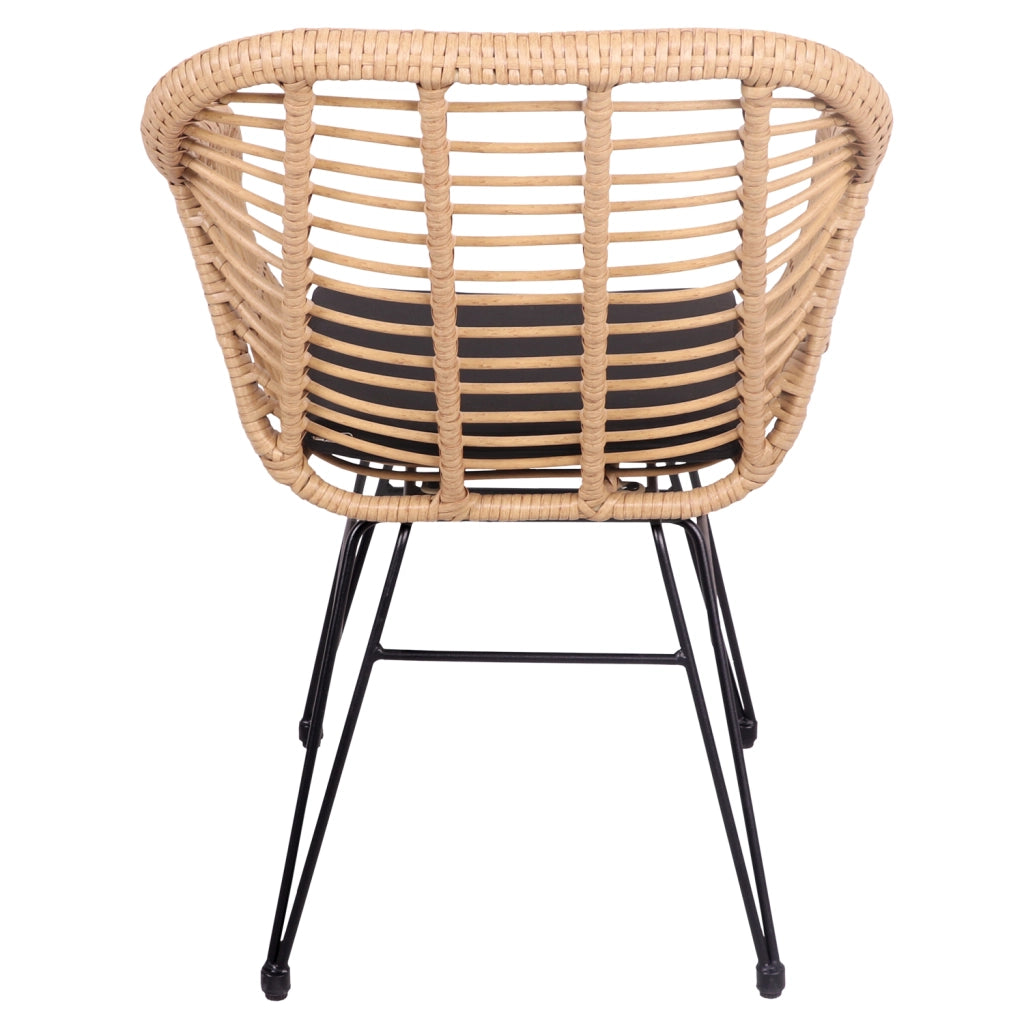 Set di 2 poltrone in rattan sintetico con cuscini CINTA