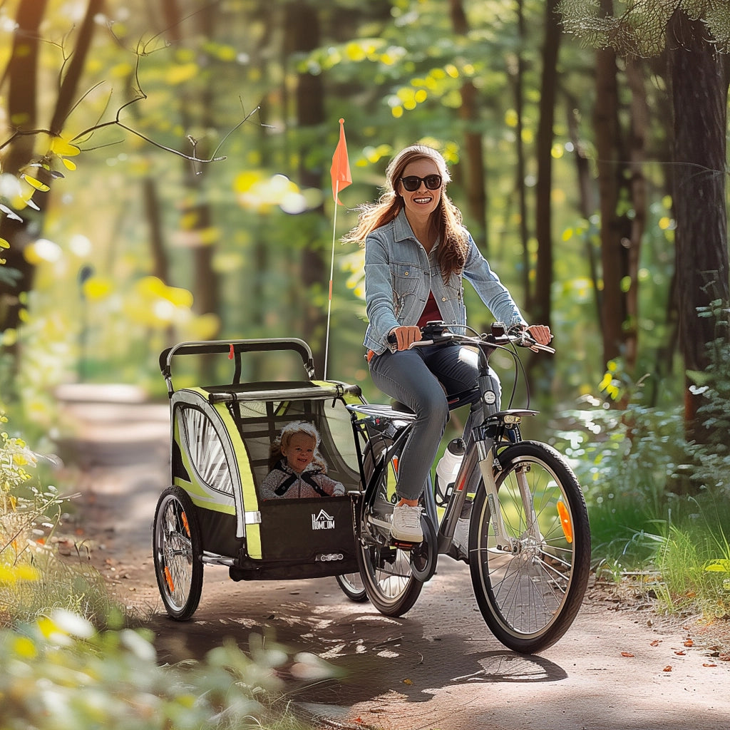 Rimorchio Bici Bambini 2 in 1 ¨C zephmum ¨C Giallo