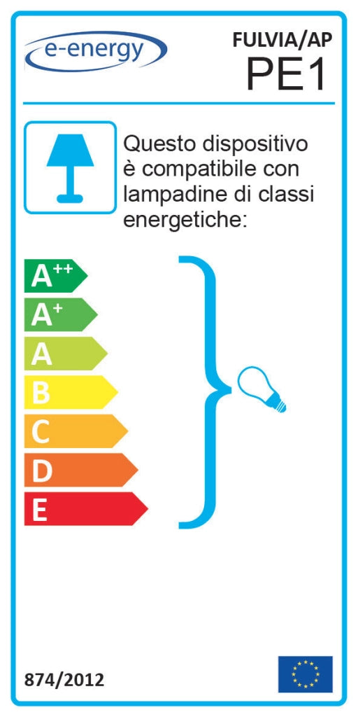 Applique 1xE27 Ganci Cromo Vetro Lastra Bianco Decorato Marea E-Energy Fulvia