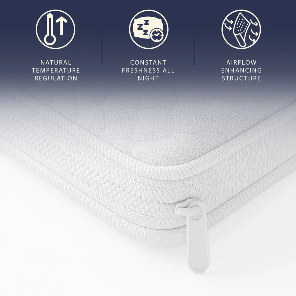 Topper 90 x 200 in Memory Foam con Altezza di 5 cm | Traspirante e Anallergico | Prodotto in Italia