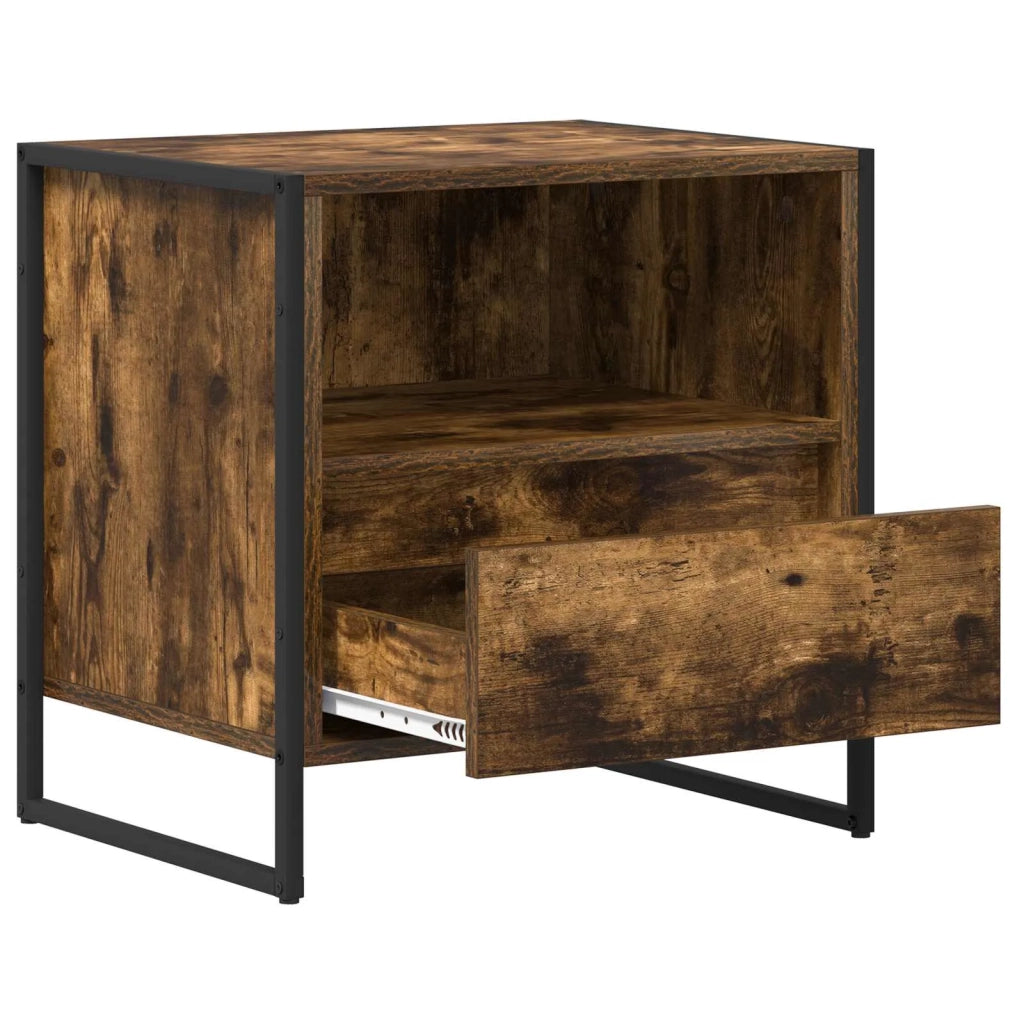 Comodino Quercia Fumosa 50 x 39,5 x 50 cm Legno multistrato 886670