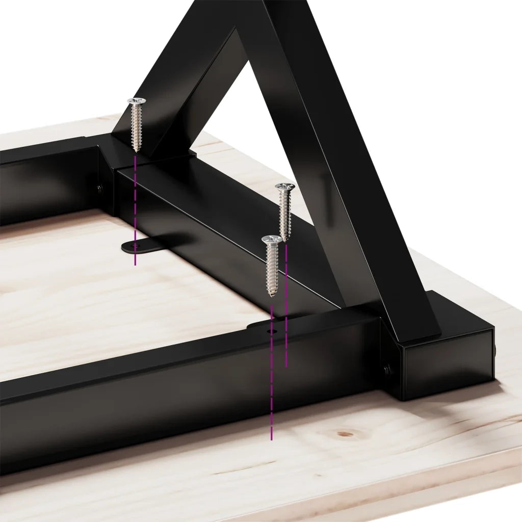 Telaio Gambe a X per Tavolo da Pranzo | Piede del tavolo 140x60x73 cm in Acciaio