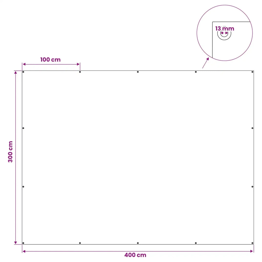 Telo con Occhielli Verde 3 x 4 m 90 gsm PE 42039337