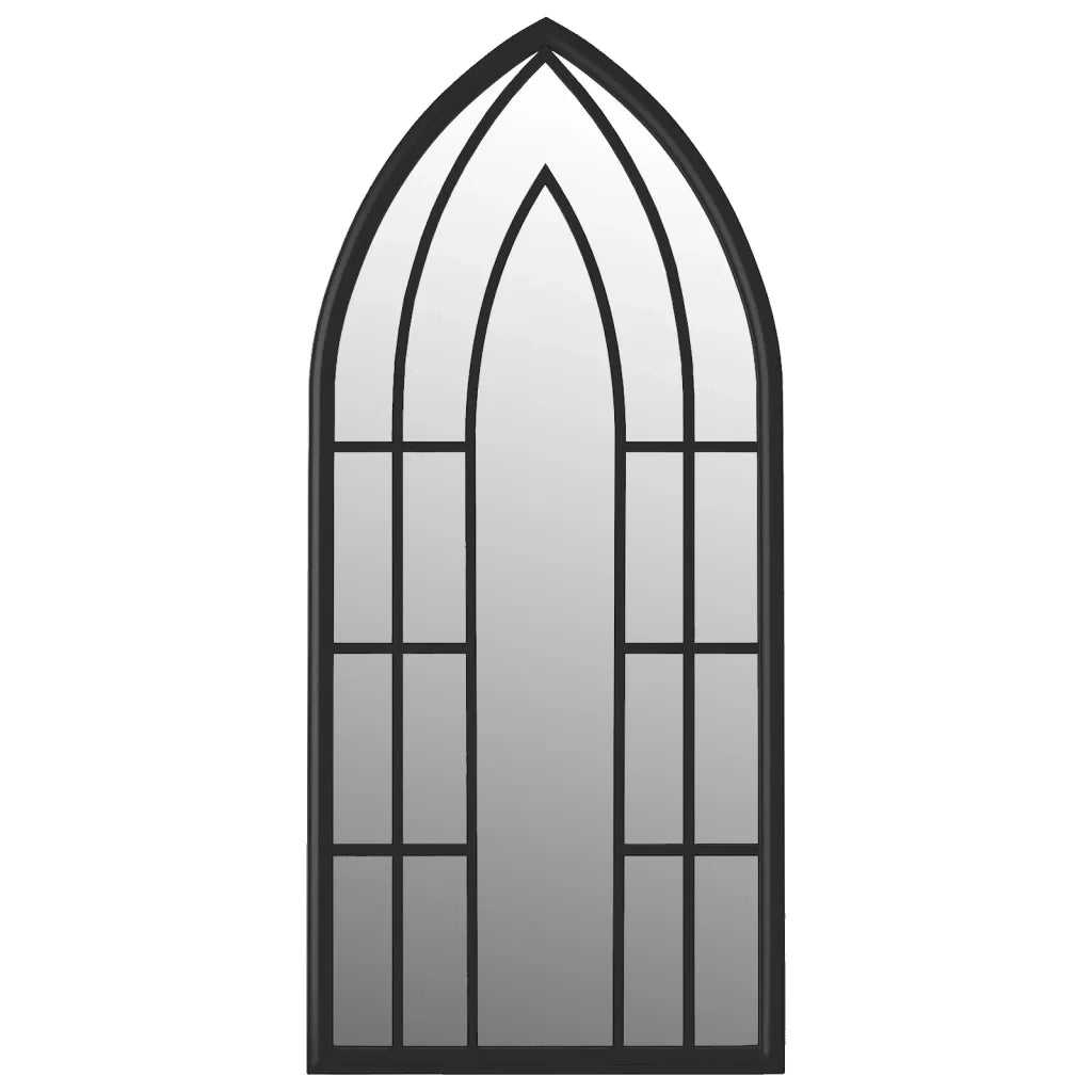 Specchio-Specchio DecorativoNero 100x45 cm Ferro per Uso Interno 429870