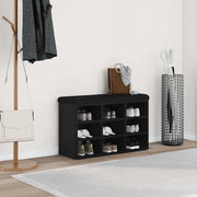 Panca per scarpe Nero 82 x 32 x 50 cm Legno ingegnerizzato 862987