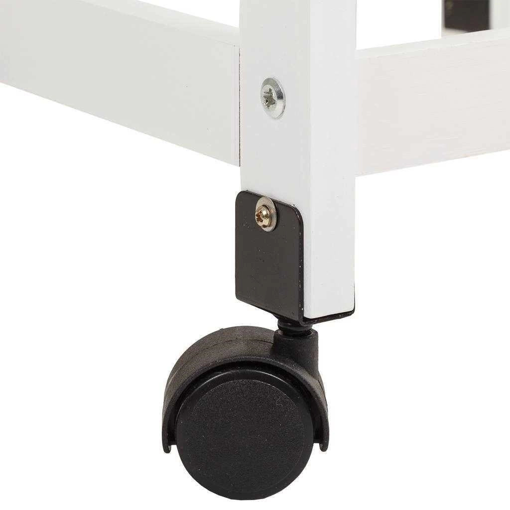 Carrello in legno 37x37x76 cm bianco
