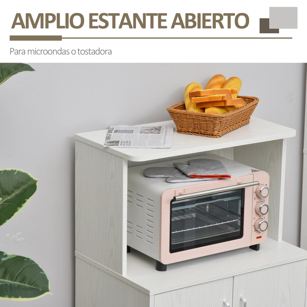 Mobile da cucina con ruote ¨C Xylo ¨C bianco 60,4x40,3x97 cm