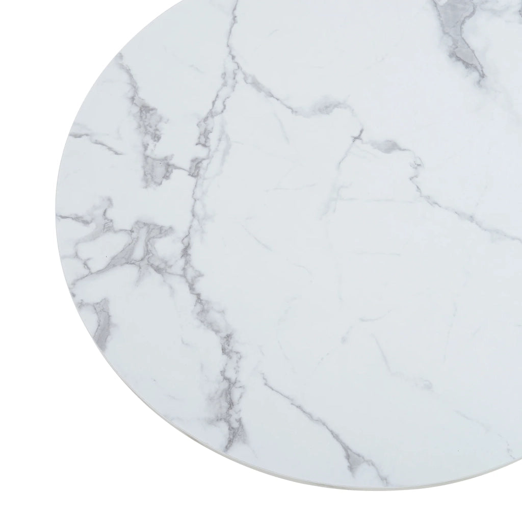 Tavolino/consolle/tavolino laterale 80 x 42 cm effetto marmo bianco 03_0010845