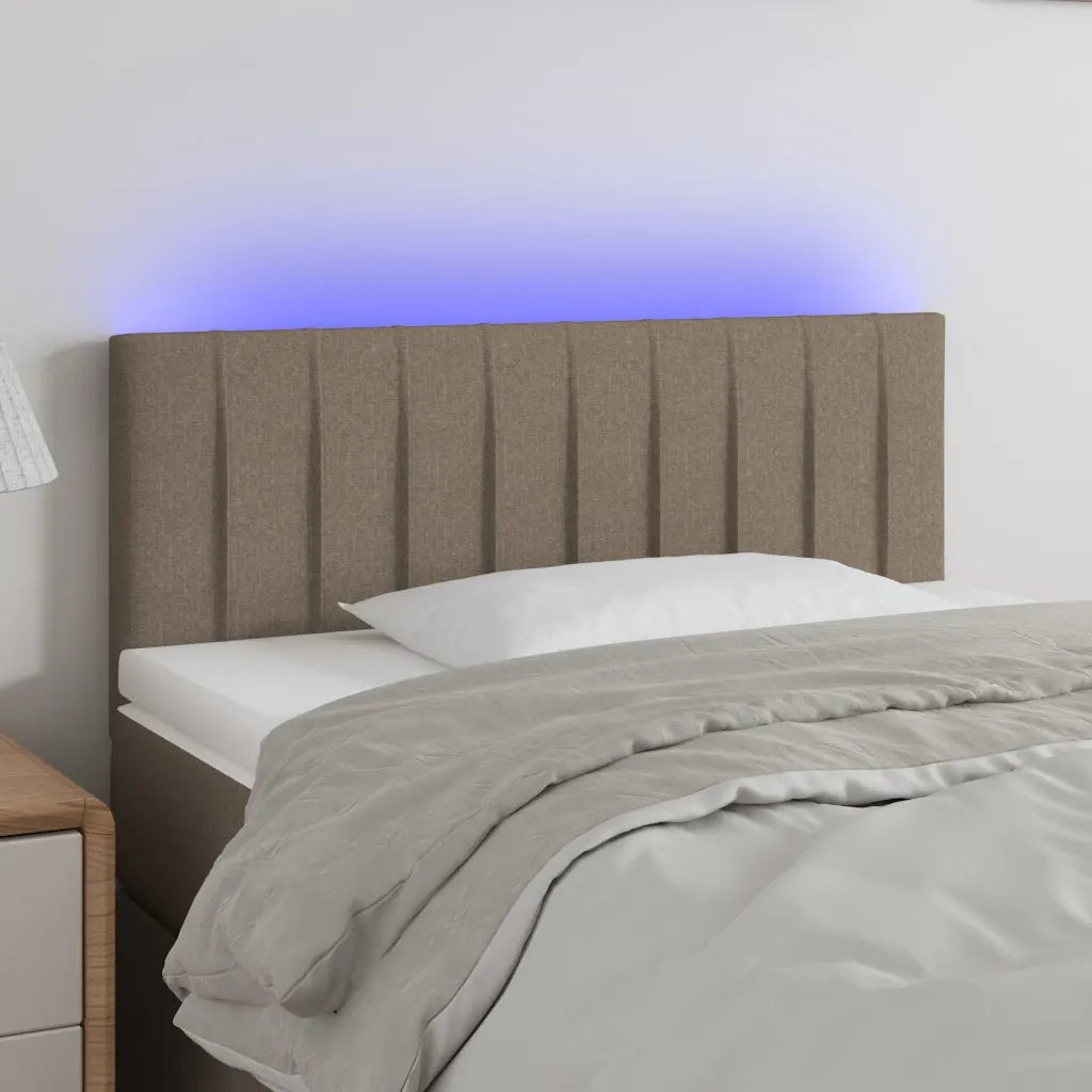 Testiera | Testata a LED Tortora 90x5x78/88 cm in Tessuto